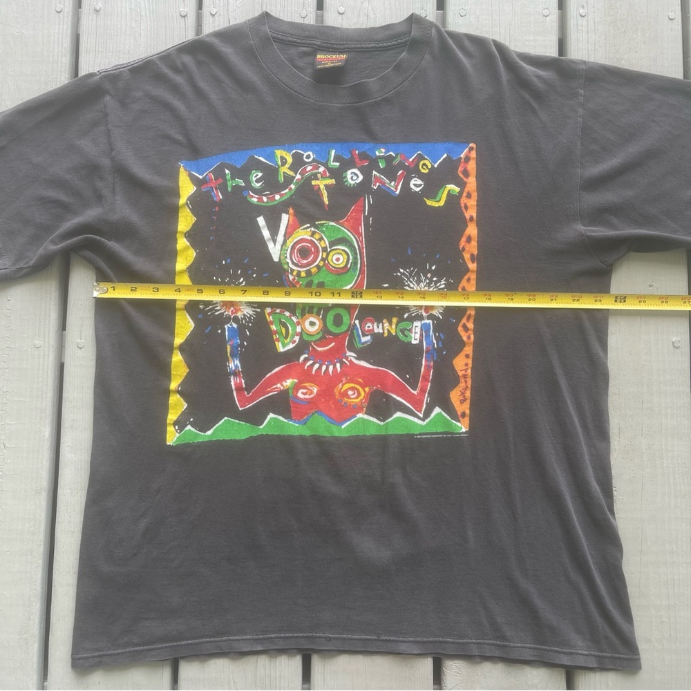 Vintage 90’s The Rolling Stones Voodoo Lounge  Promo Tour Shirt Brockum Tag XL - Picture 7 of 8